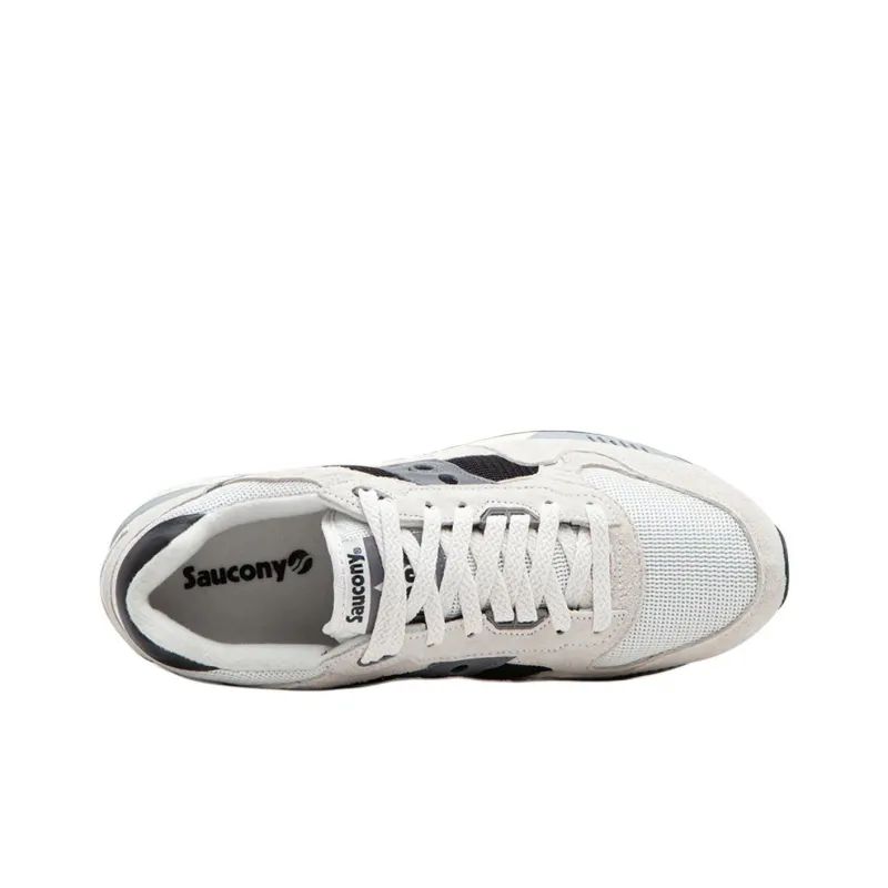 Saucony Shadow 5000 Anti-Slip Wear-Resistant Low-Top Casual Running Shoes Unisex White Gray-5