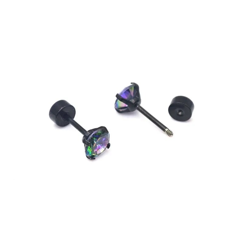 GUDUD Zircon Stud Earrings Unisex-1