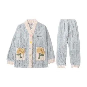 Lan Miao Pajama Set Women's Haze Blue