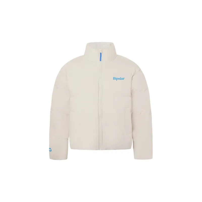 BIPOLAR Winter Puffer Jacket Unisex Light Gray Black Jasper Light Blue White-7