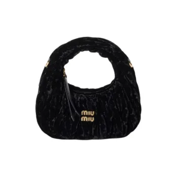 MIU MIU Velvet Handbag Mini Women's Black