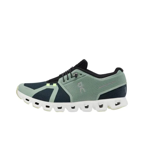 On Cloud 5 Anti-Slip Wear-Resistant Low-Top Casual Running zijn shoes Men's Green Black