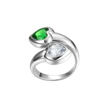 AHLOOPS 18K Gold Plated Copper Rings Unisex Silver