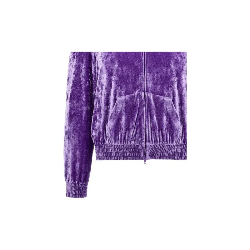 Balenciaga Zipped Velvet Hoodie-4