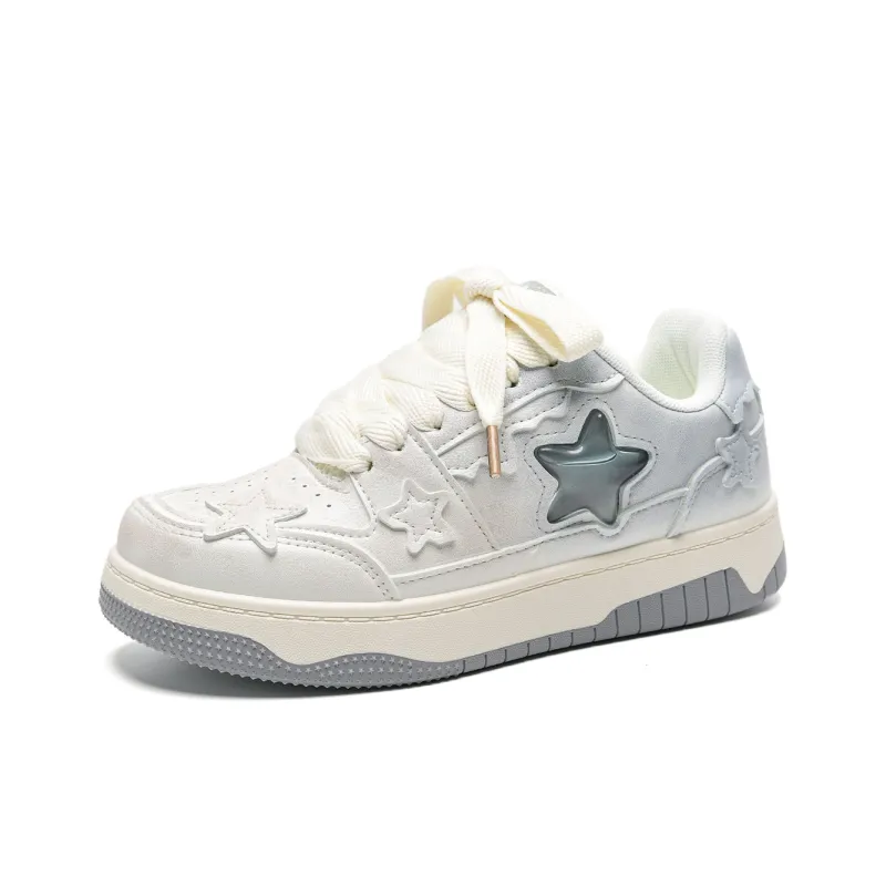 T628 Stars Puffy Shoes Slip Resistant, Abrasion Resistant, Lightweight Low Top Skateboard Shoes Unisex Box-20