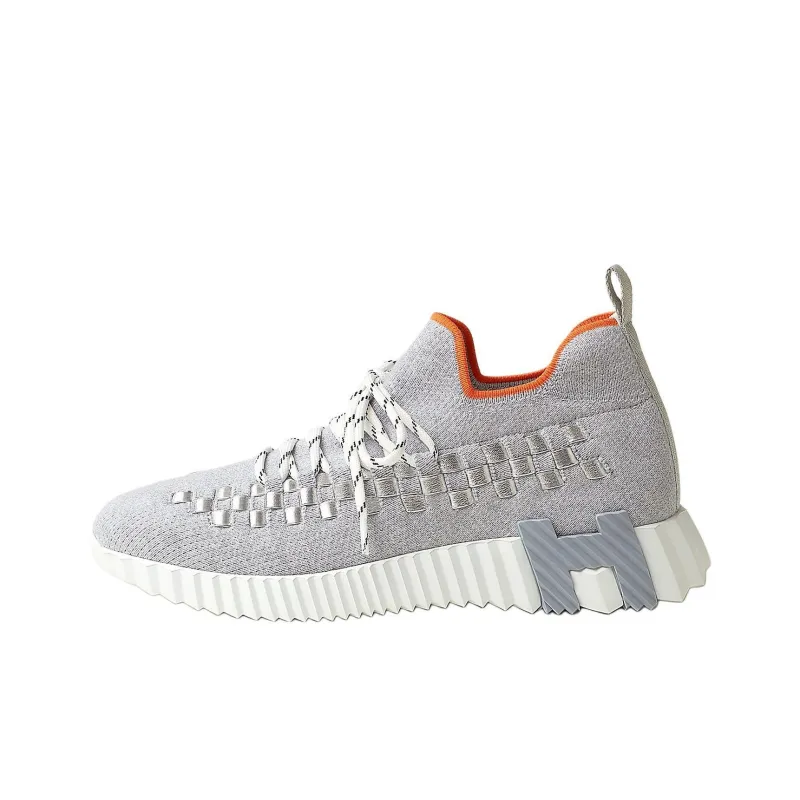 HERMES Fle Low-Top Casual Shoes Men's Gray-0