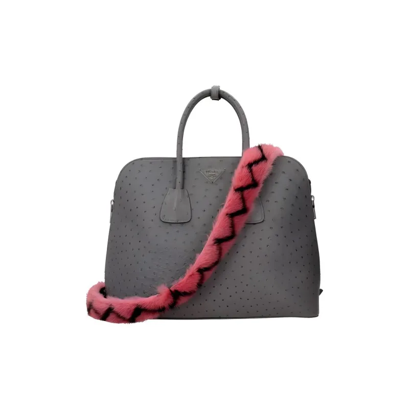 PRADA Leather Shoulder Strap Bag Straps Women's Pink-1