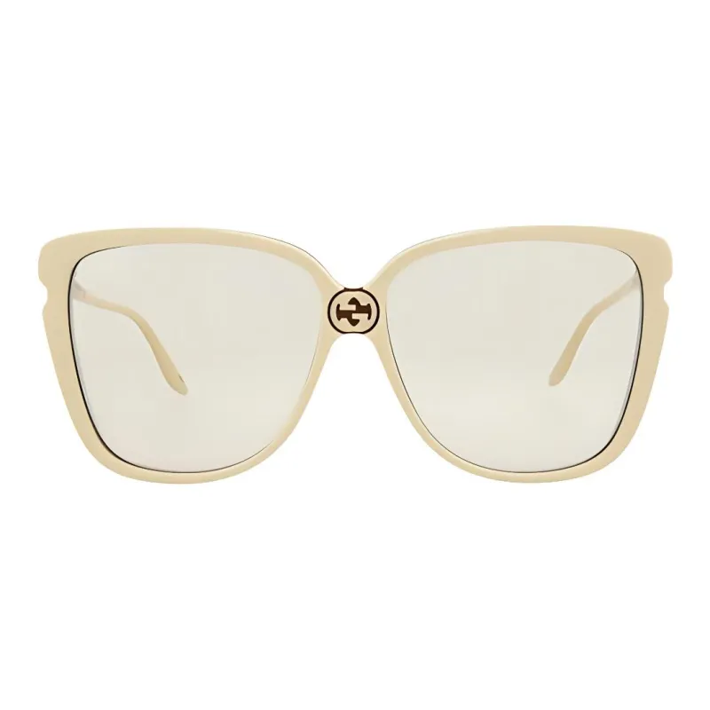 GUCCI Irregular Shape Sunglasses Women's Yellow-1