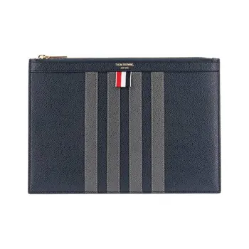 THOM BROWNE Small 4 Bar Striped Zipped Wallet
