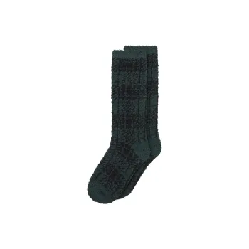SKIMS Fake Day Collection FW24 KNIT SOCK Mid-Calf Socks Women's 1 Pack Cypress Plaid/Cypress Check