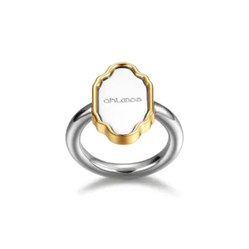 AHLOOPS 18K Gold Plated Copper Rings Unisex