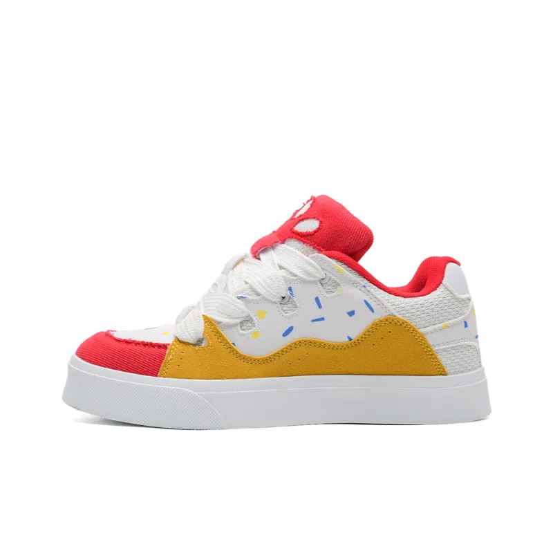 Circle Small Coverage Impact Resistance Balance Height Increasing Low Top Skateboard Shoes Unisex-1