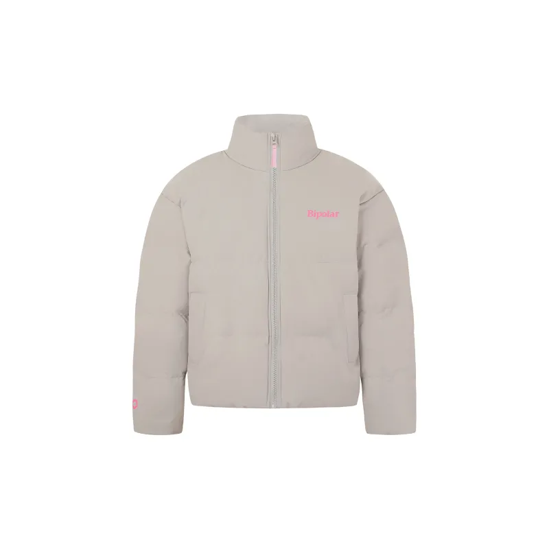 BIPOLAR Winter Puffer Jacket Unisex Light Gray Black Jasper Light Blue White-1
