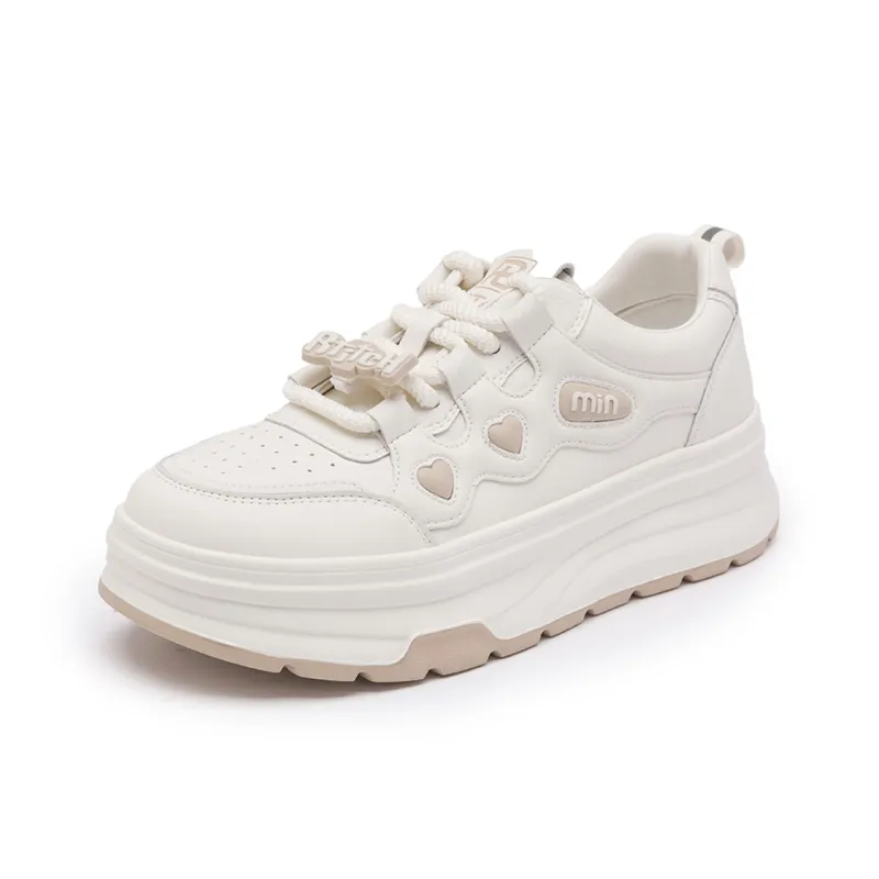 Ritai Skateboard Shoes Women's Low Top White-1