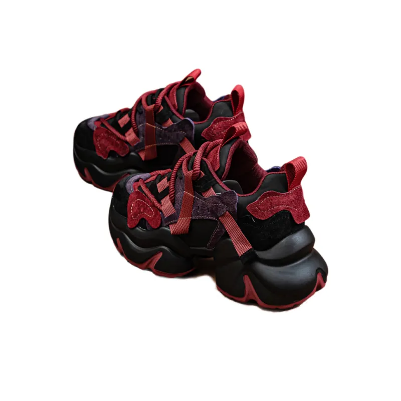CHOVO Breathable Lightweight Height Increasing Low-Top Chunky Sneakers Women's-3