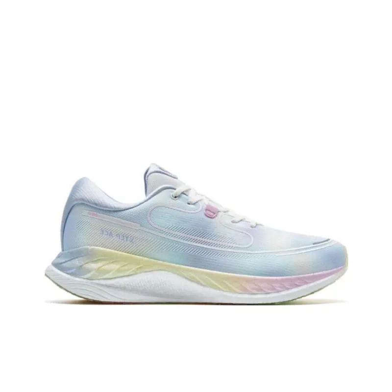 XTEP Race 360 1.0 Running Shoes Women's Low Top Sail White/Dusk Blue/Pink/Yellow-1