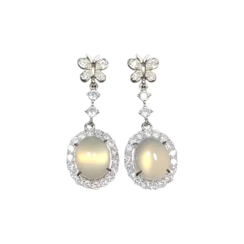 JUNWEN Chalcedony Stud Earrings Women's-0