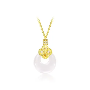 Gold Of China Chalcedony Jade Necklaces Unisex