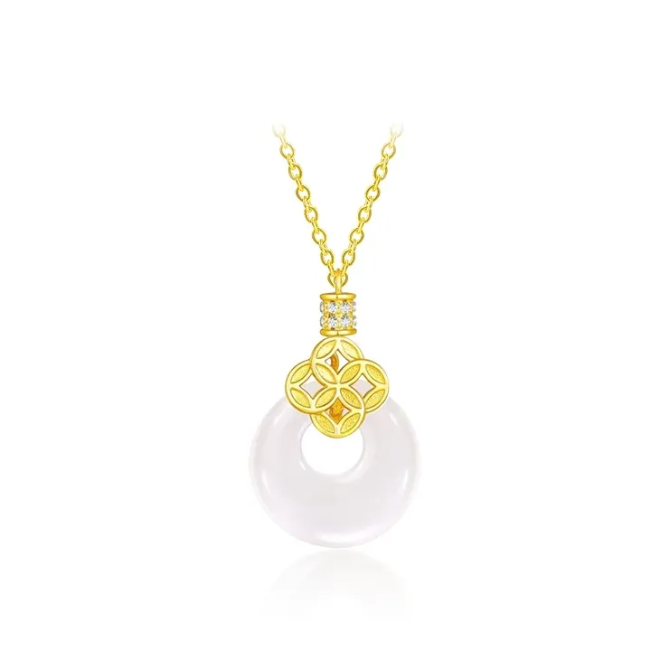 Gold Of China Chalcedony Jade Necklaces Unisex-0