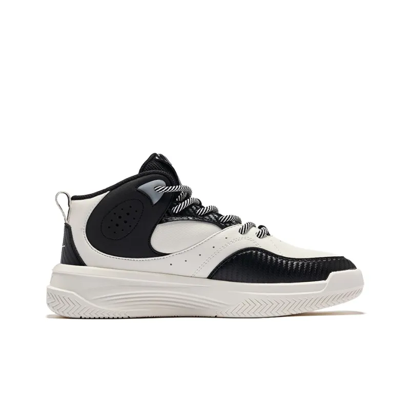Erke DynaSky 2.0 Non slip Lightweight High Top Skateboard Shoes Men's Microcrystal White/Jet Black-1