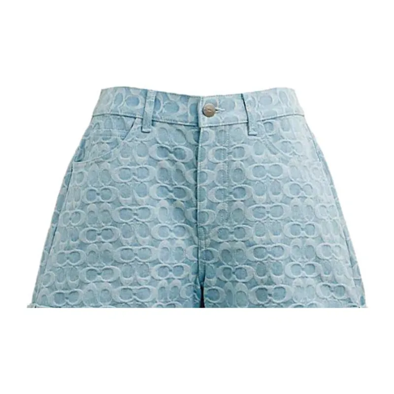 COACH Casual Shorts Women's Blue-4