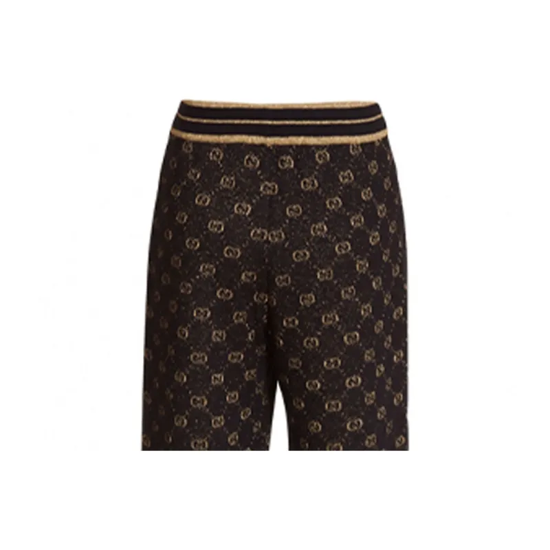 GUCCI Knitted Sports Pants Women's Black-5