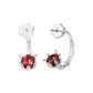 Red Rose Thorn Hoop Earrings