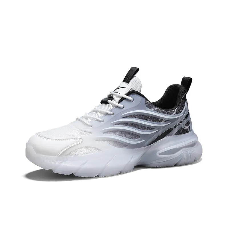 Warrior Cushioned Height Increase Wear Resistant Breathable Low Top Chunky Sneakers Men's-1