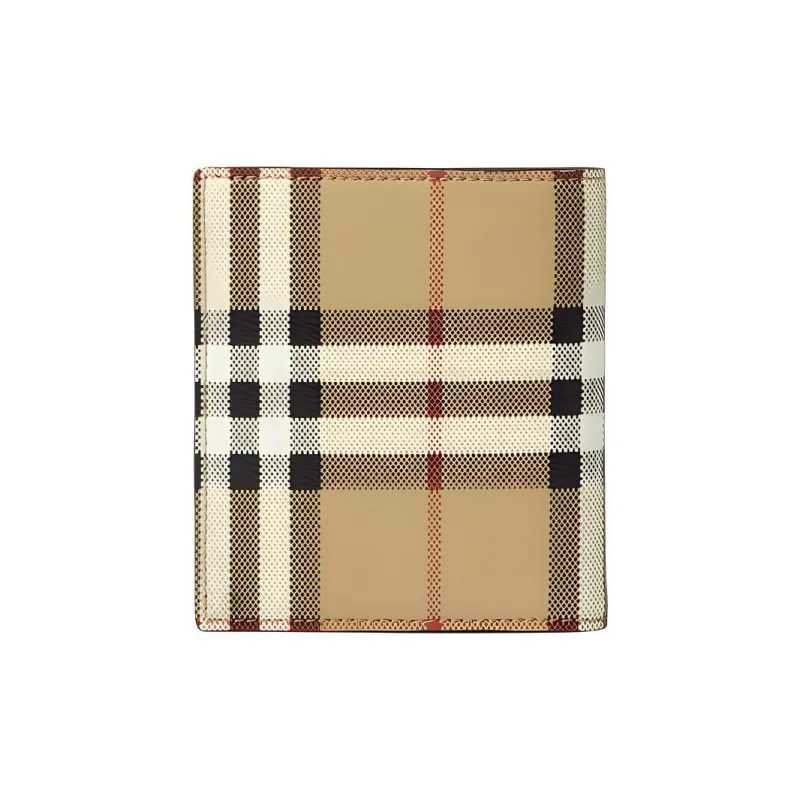 Burberry Polyurethane Card Holder Men's Beige-5