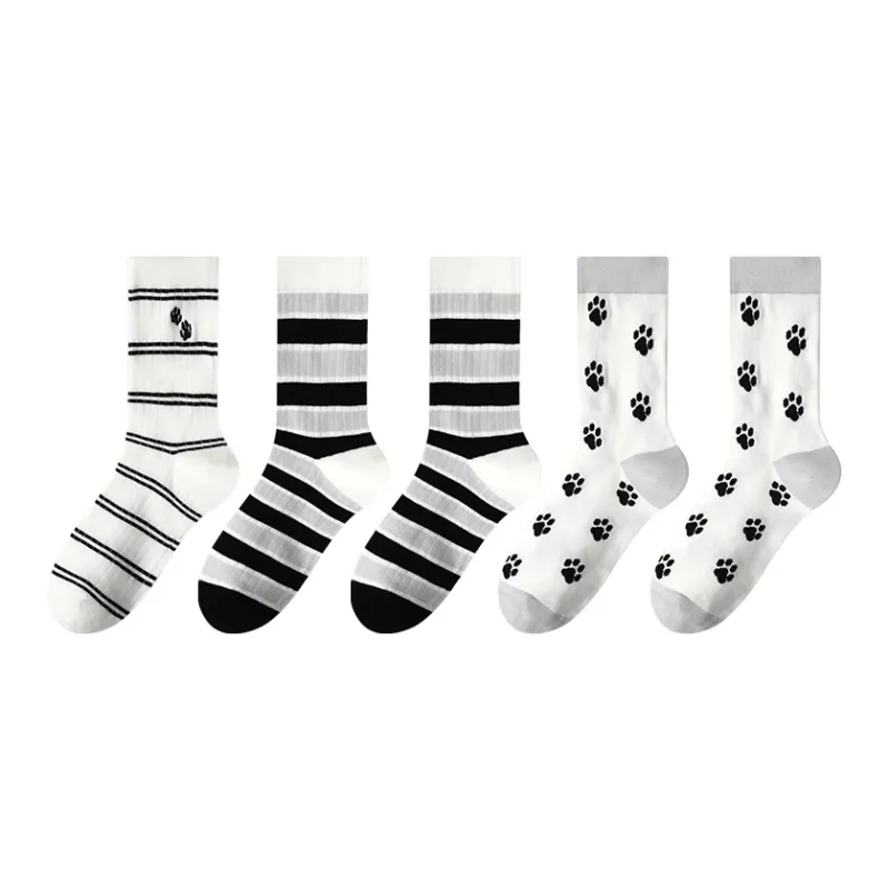 MIIOW Mid Calf Socks Women's Combo Set-13