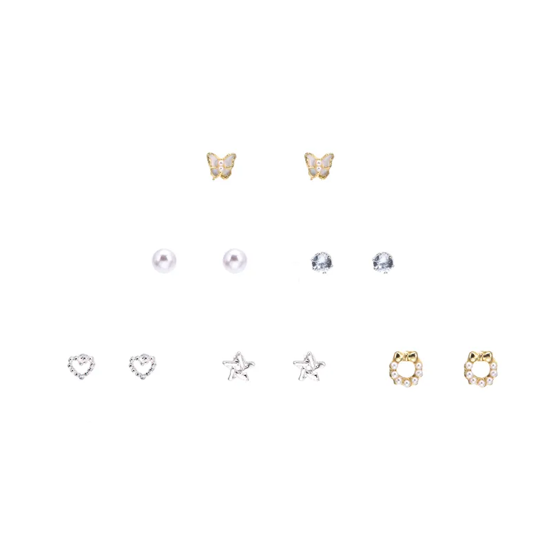 BLESSED BULLET Zircon Stud Earrings Women's-0
