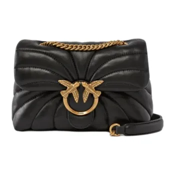 PINKO Love Bag Sheepskin Shoulder Bag Crossbody Bag Mini Women's Black