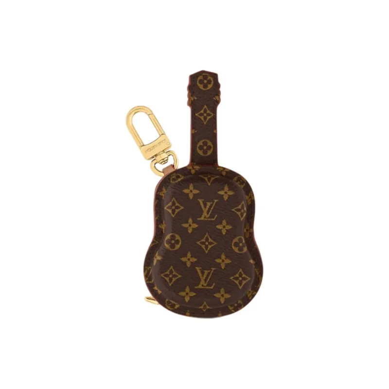 LOUIS VUITTON Leather Trim Charm Bag Accessory Women's Brown-3