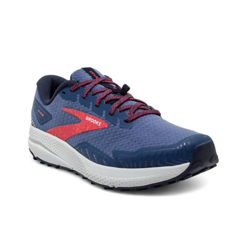 Brooks Divide Anti-Slip Wear-Resistant Low-Top Trail Running Running Shoes Women's Blue Red-2