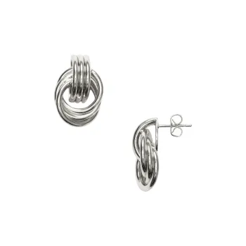 ANNI LU Brass 925 Silver Earrings Women's Silver