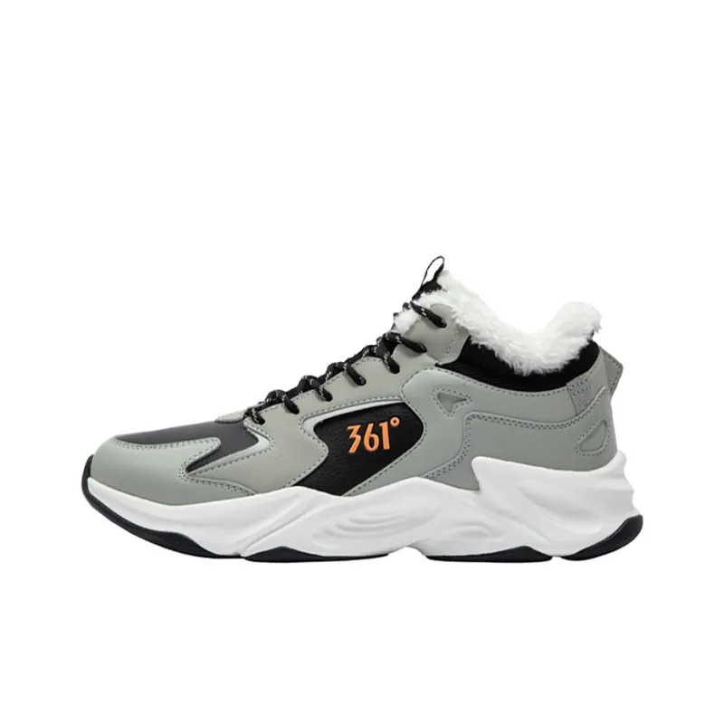 361° Liaoyuan Water Resistant Warm And Wear Resistant High Top Casual Running Shoes Men's Black Green-0