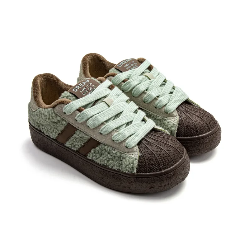 STAE Warm Anti-Slip And Wear-Resistant Low-Top Skateboard Shoes Women's Box Included-8