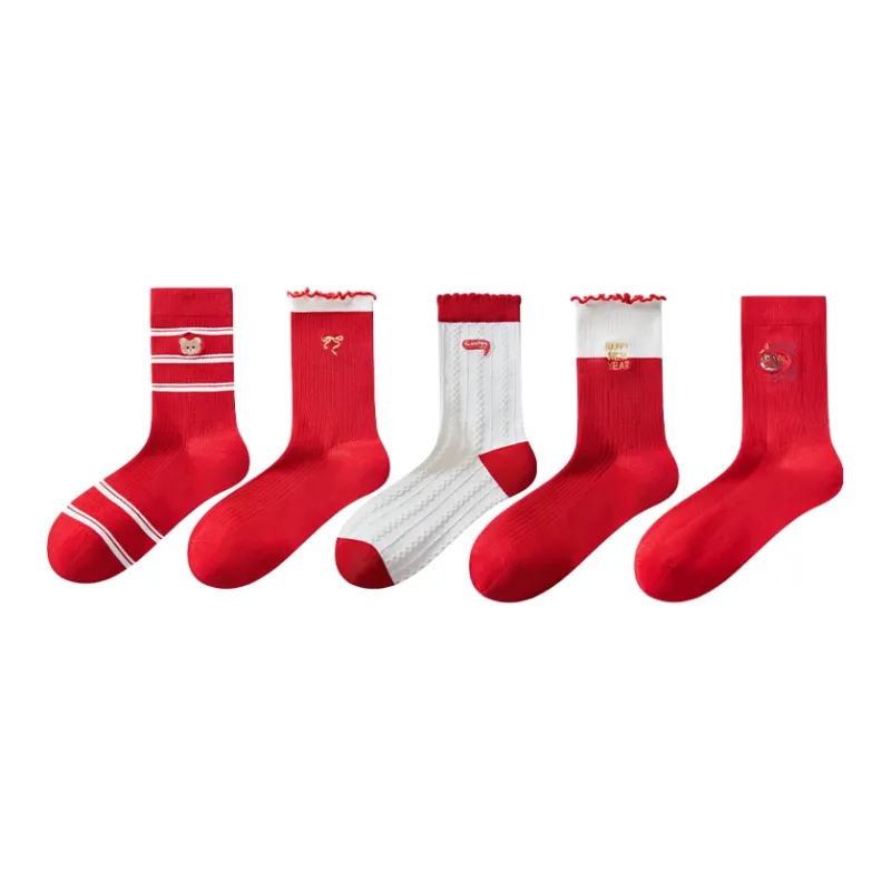 Caramella Mid Calf Socks Women's 5 Pack-8