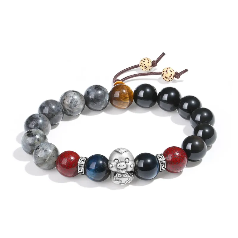 PUTUOSHANWENCHUANG Agate Bracelets Unisex-5