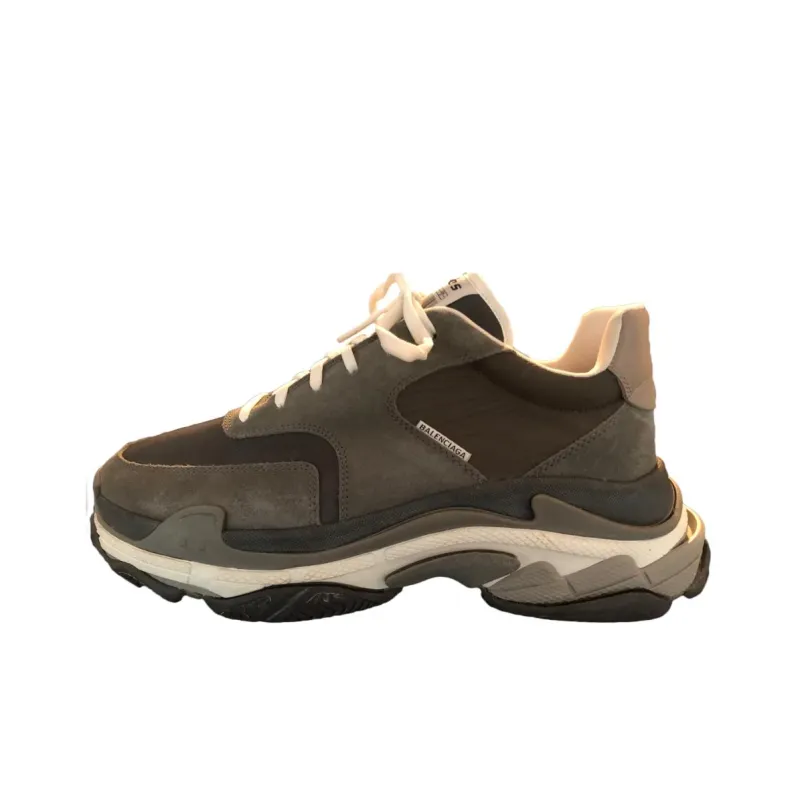 Balenciaga Triple S Low Top Casual Shoes Men's Gray-0
