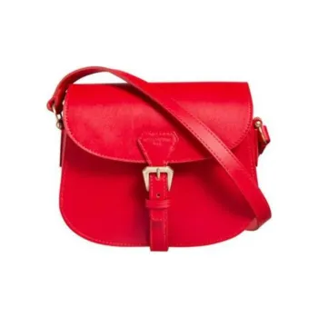 INES DE LA FRESSANGE Cow Leather Messenger Bag, Crossbody Bag, Shoulder Bag Women's Red