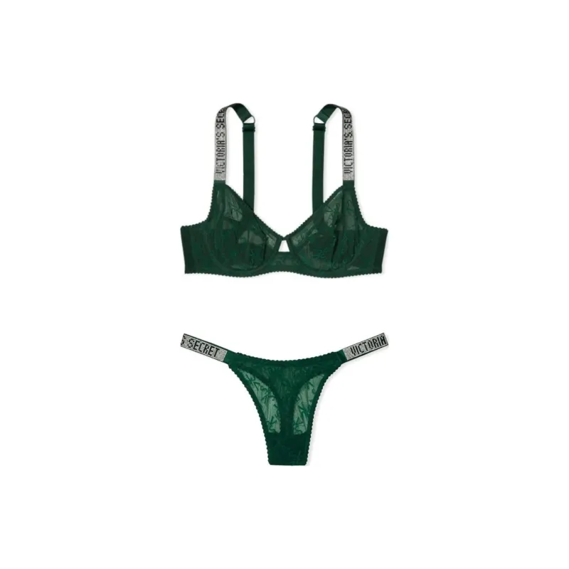 Victoria's Secret Underwear Set Women's Dark Green-0