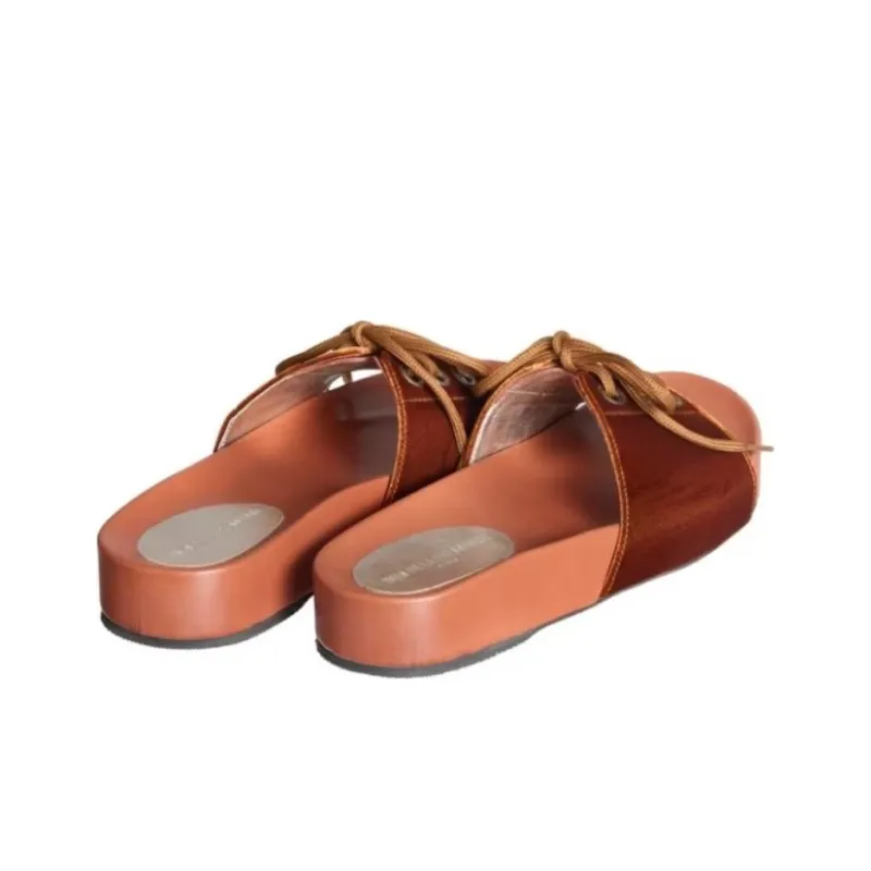 INES DE LA FRESSANGE Slide Slippers Women's Brown-4
