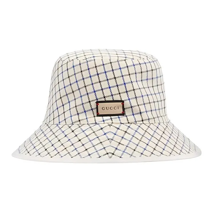 GUCCI Canvas Bucket Hats Men's Khaki-4