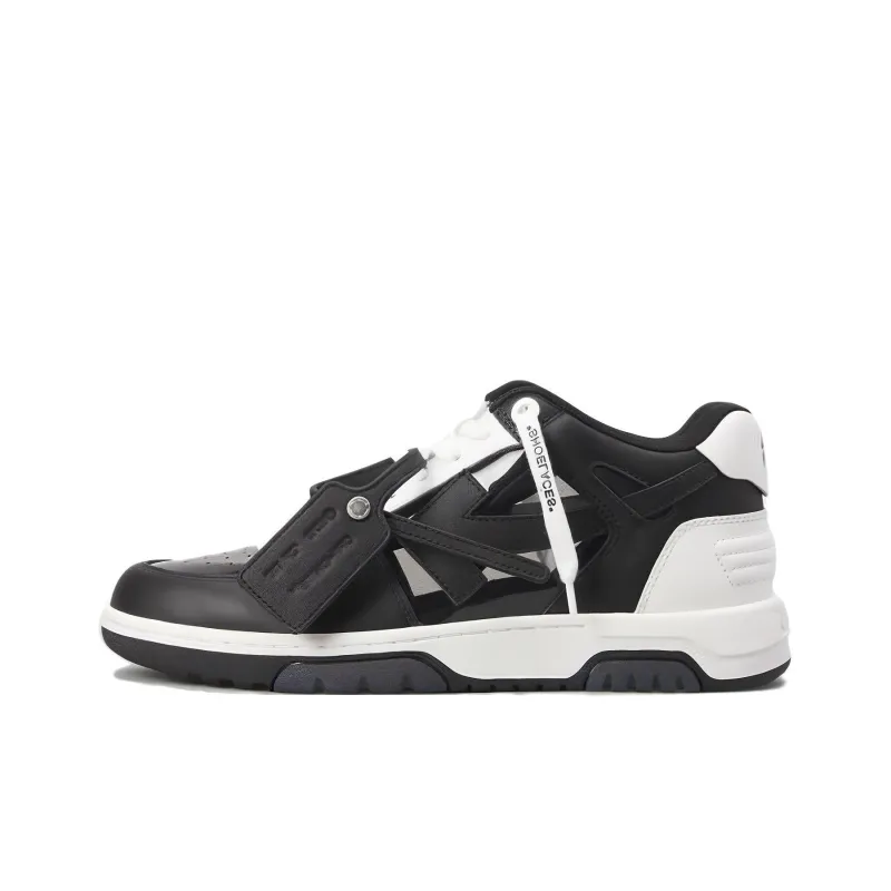 OFF WHITE Out Of Office Ooo Low Tops 'Black White Suede'-0