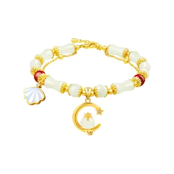 SGE Bracelets Pale Greenish White Jade Women's
