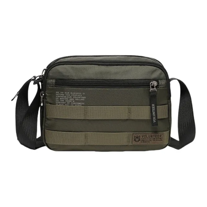 Volunteer Nylon Fabric Crossbody Bag Unisex Multicolor-19