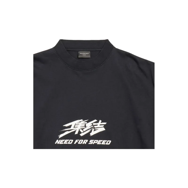 Balenciaga x JIPINFEICHE SS24 T Shirt Loose Fit Style Unisex Black-2