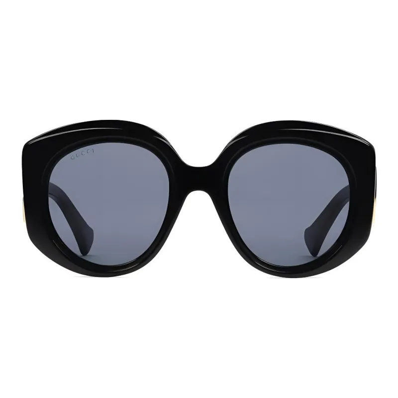 GUCCI Logo Plaque Round Frame Sunglasses-0
