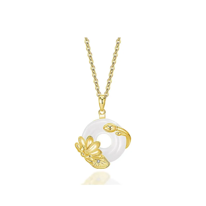 Gold Of China Chalcedony Necklaces Women's-0